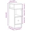 Nightstand with Drawer Rustic Wood Look 25 x 31 x 66 cm
