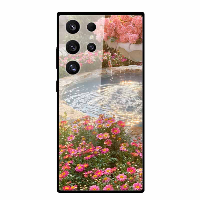 Для Samsung Galaxy A55 A51 A71 A72 A32 A33 A73 A52 A54 A53 5G Жесткий Закаленный Стеклянный Чехол для Телефона Модный Крутой Дизайнерский Щит