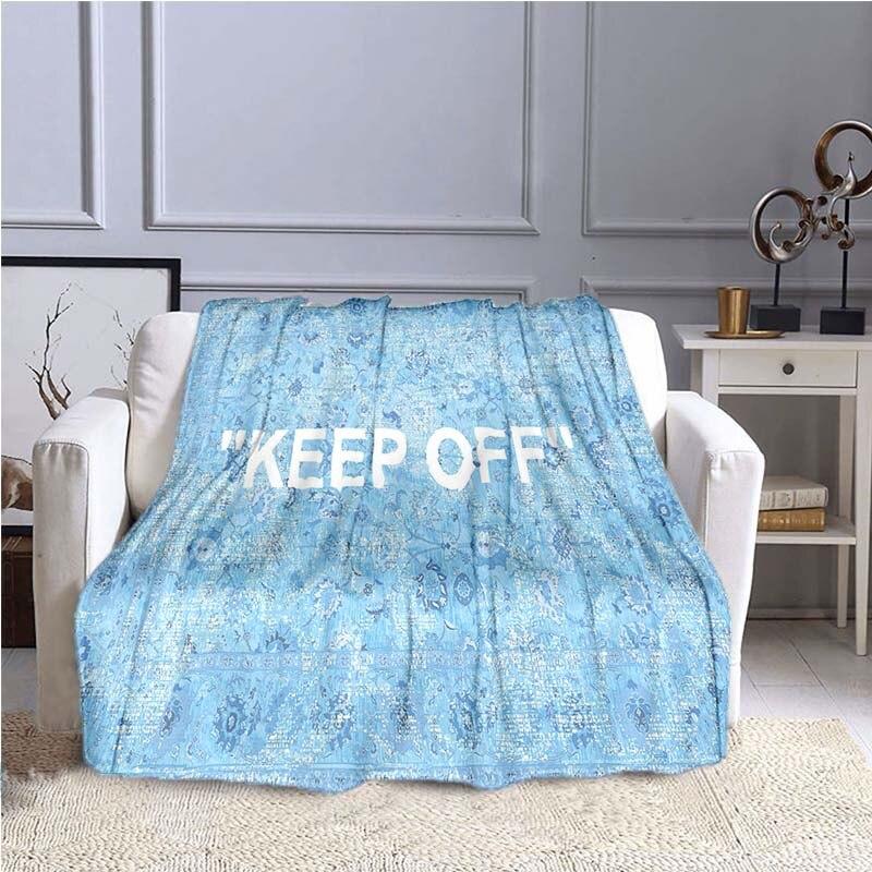 Одеяло с узором KEEP OFF, диванные одеяла для кроватей, супер мягкое теплое одеяло, фланелевое одеяло, фланелевое одеяло