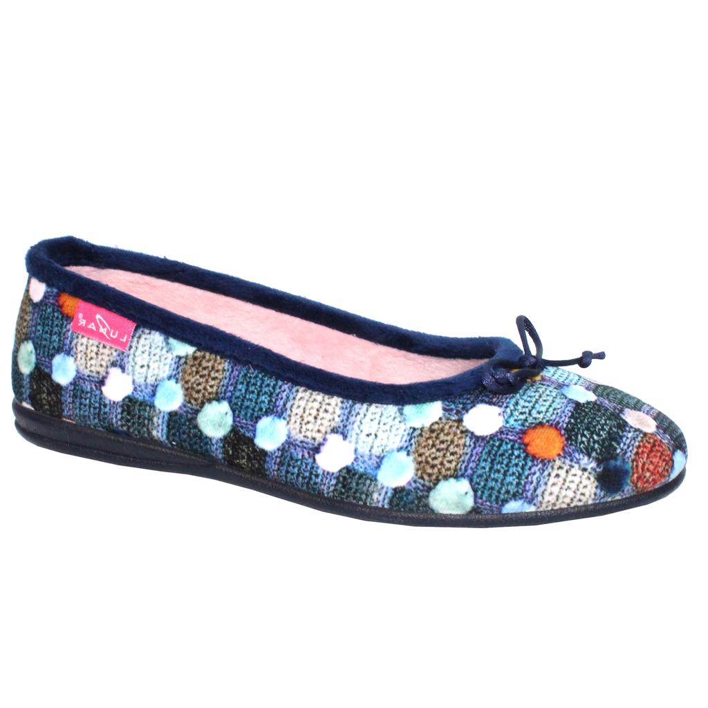 Lunar Womens/Ladies Magic Spotted Slippers