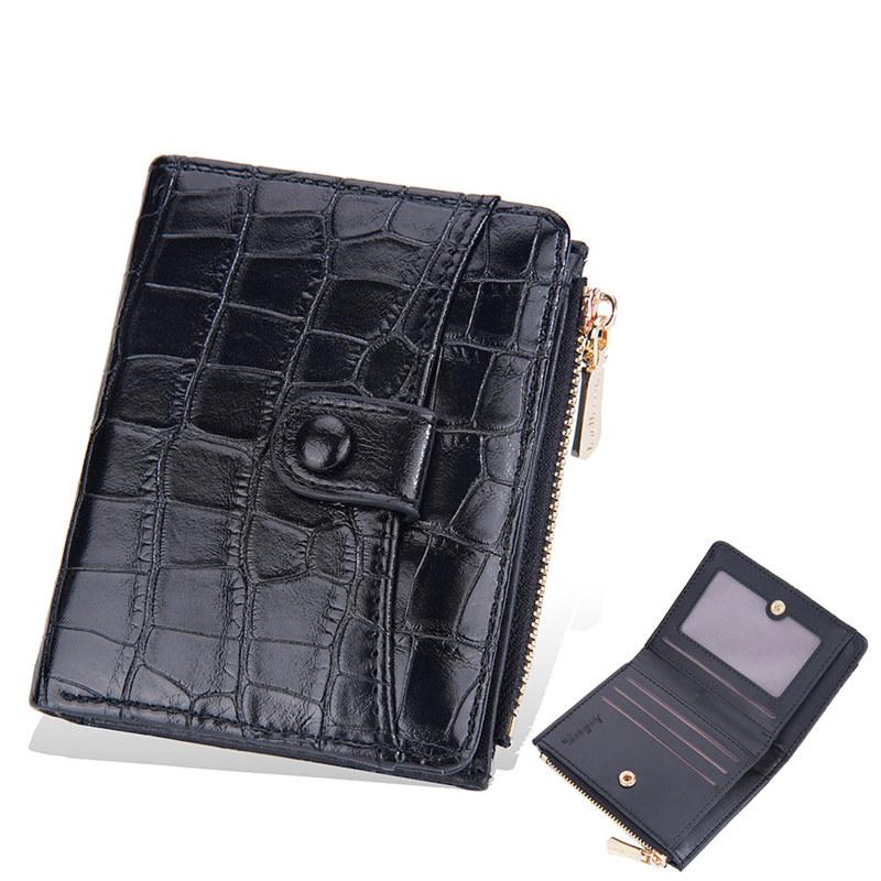 Baellerry Women Fashion Mini Coin Purse Artificial Leather Bifold Wallets Classic Card Holder Packs