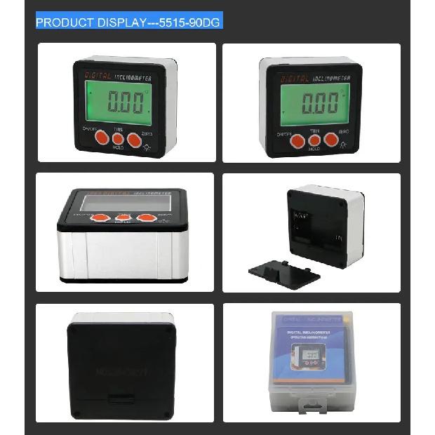 SHANHR Electronic Protractor Inclinometer Bevel Box Angle Finder Digital Inclinometer With Backlight Angle Measurement  Gauge
