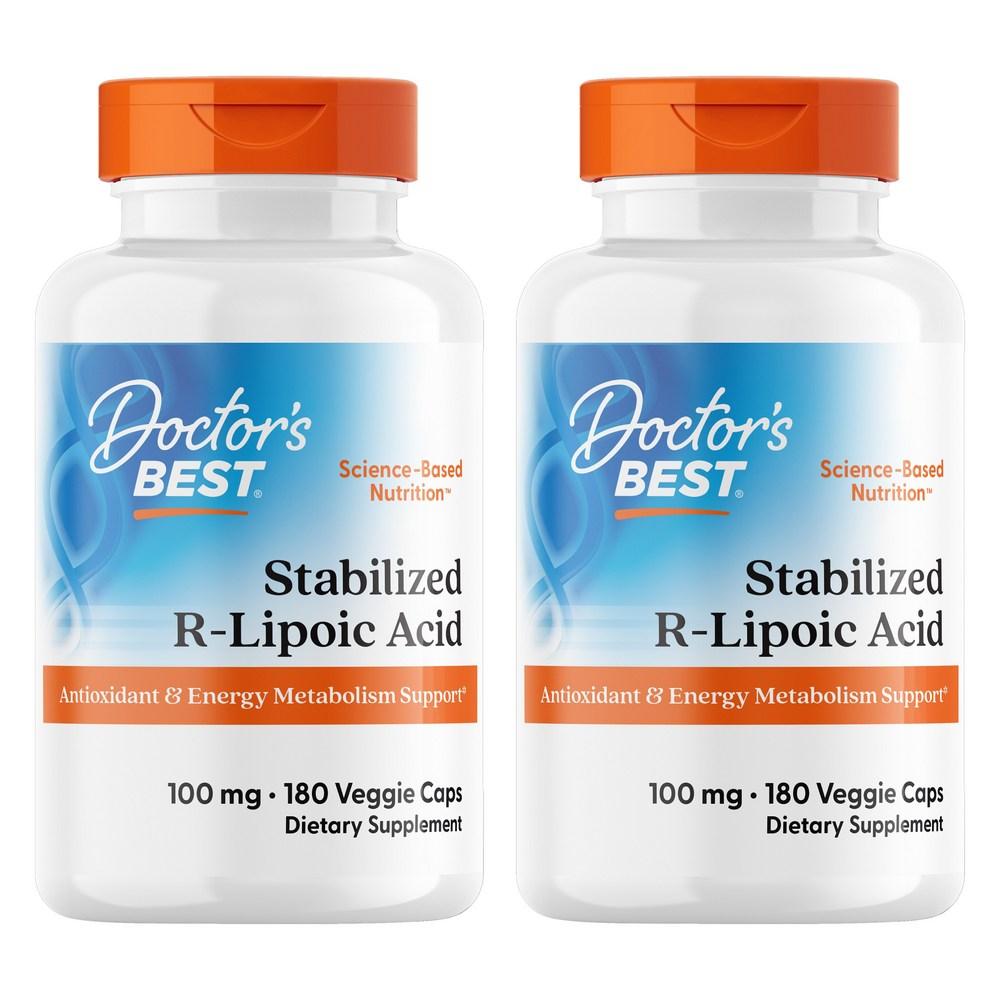 Doctors Stabilized R-Lipoic Acid 100mg Veggie Capsules 2 pcs 180 Tablets