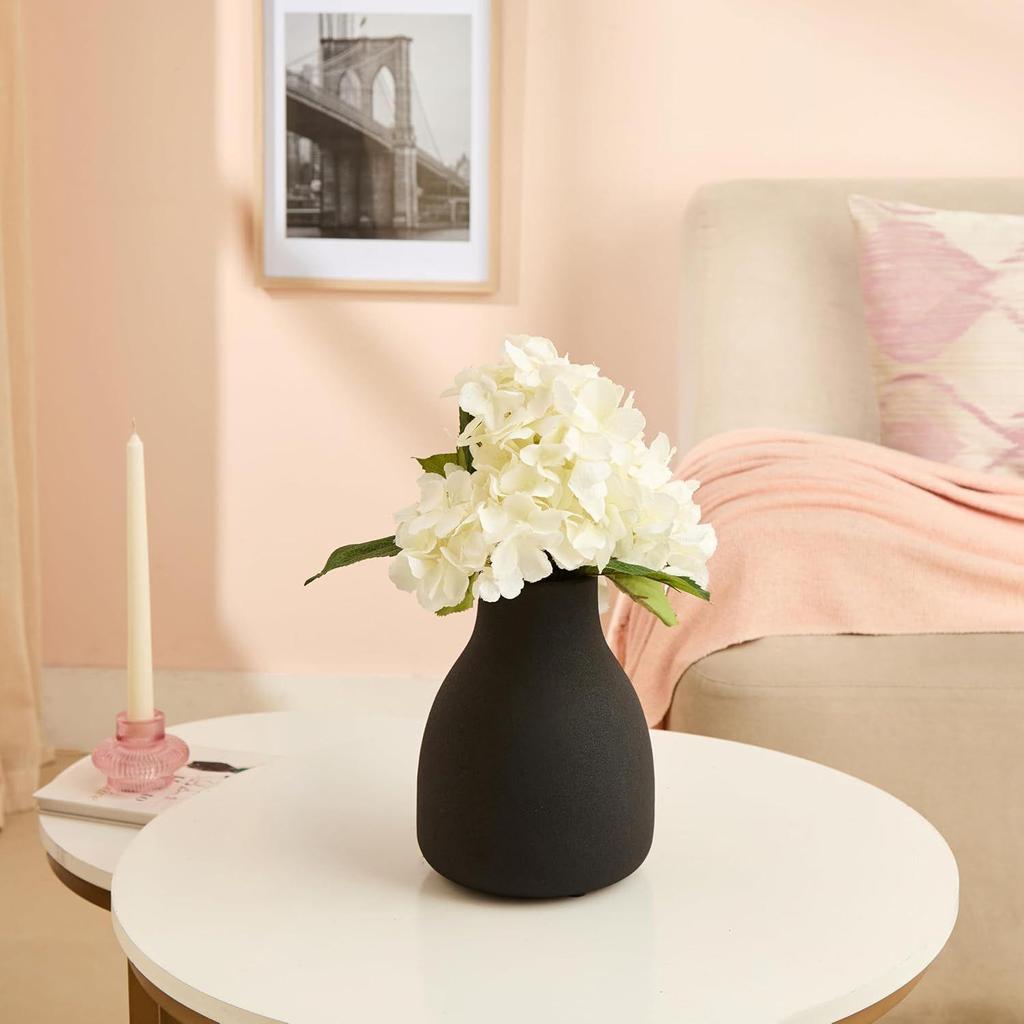 Ваза для цветов с покрытием, устойчивым к ржавчине | Стильная и легко моющаяся отделка | Компактный дизайн для современного декора | Ваза для букетов (Маленький)