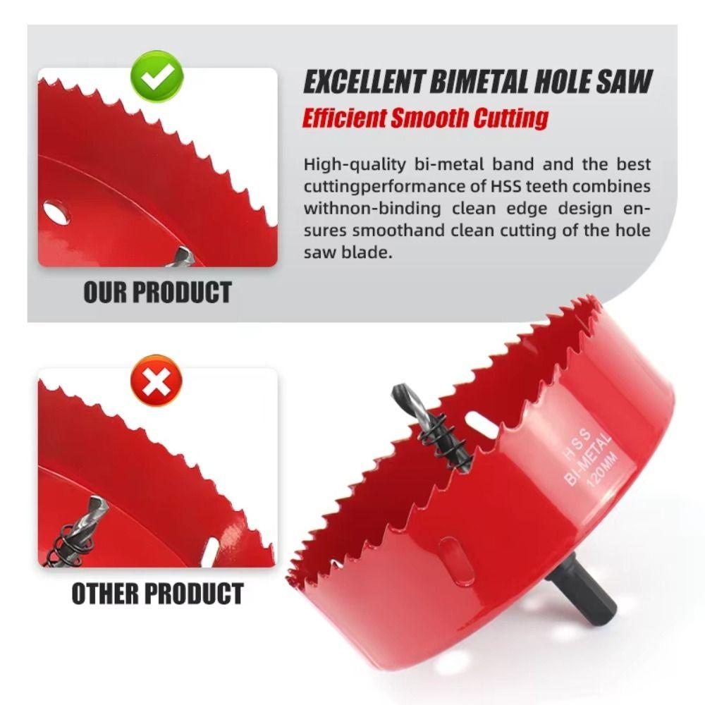 HSS Hole Cutter Wear Resistance Drill Bit Hole Saw 152mm 6 Inch Hole Saw Plasterboard