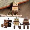 Cartoon Robot Diffuser Partable Shaking Feet Wooden Doll Wood Shake Car Ornament Car Accessories