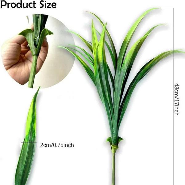 5 pcsOutdoor Fake Plants UV Resistant Artificial Tropical Plants Spider Ivy Fake Grass for Home Window Garden Office Patio Hanging Planter