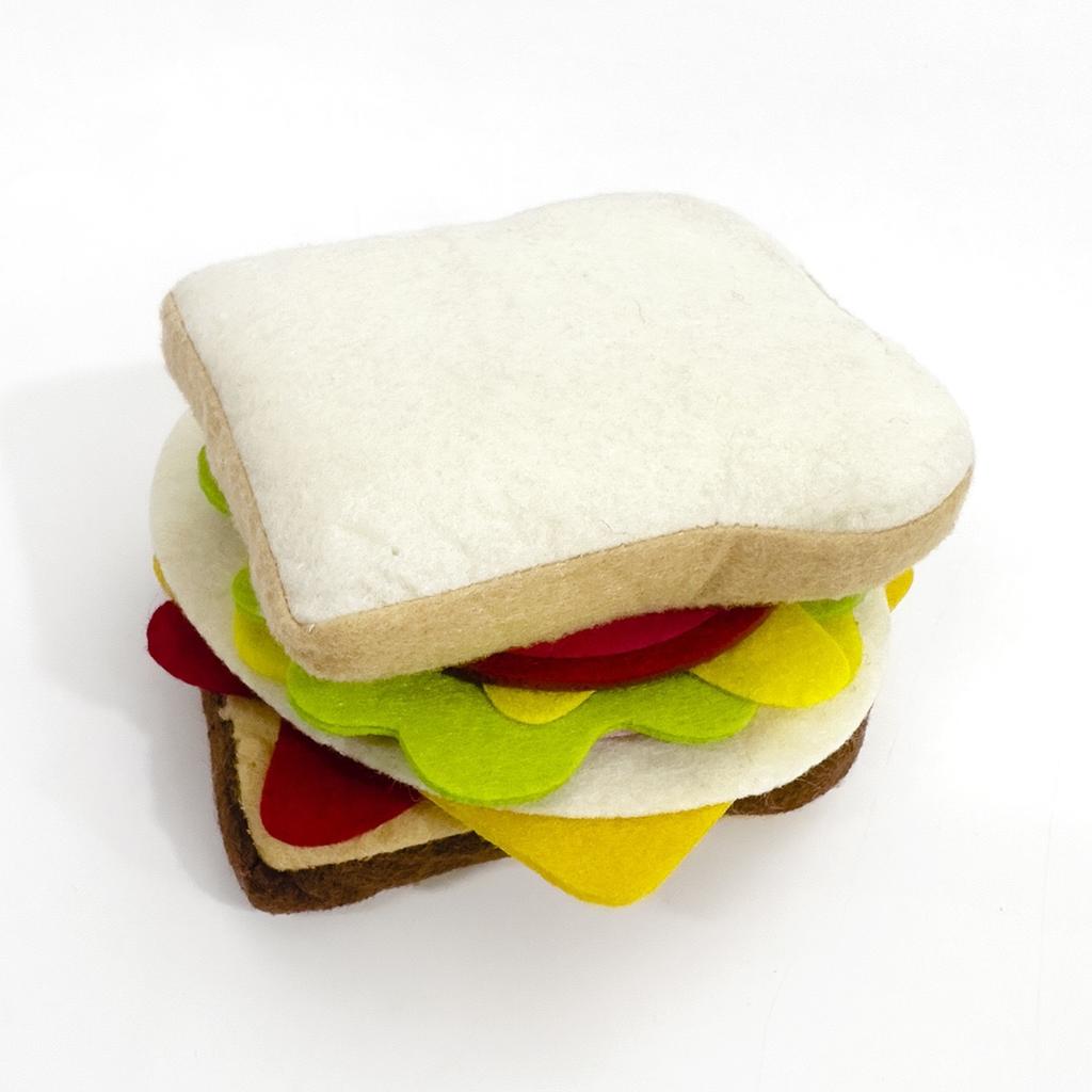 28PCS Felt Food Burger Sandwich Food Set Children Pretend Play Toys Food Sandwich Toys Children's Kitchen Role Playing Gifts