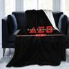 Delta Sorority D Print Throw Blanket Warm Fleece Sofa Cover DST Sigma Theta Tapestry for Bedroom Couch Bed