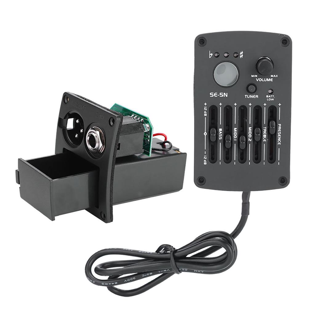 SE-5N 5-полосный эквалайзер, звукосниматель, тюнер для акустической гитары, набор аксессуаров для музыкального инструмента