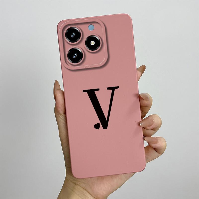Чехол для телефона Realme C63 C61 Милые буквы Задняя крышка Для Oppo Realme C 61 C 63 Мягкий жидкий силикон Защита камеры Fundas