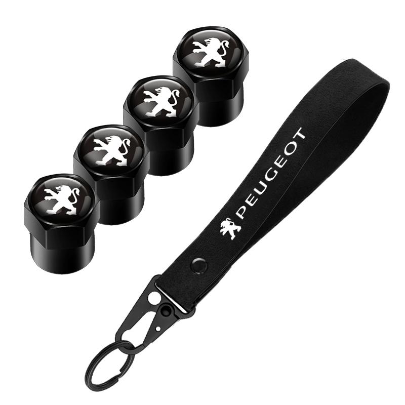 2026 Hot Car Sticker For Peugeot 207 3008 206 208 308 307 407 508 2008 5008 Aluminum Metal Car Tire Valve Cover Car Badge Nylon