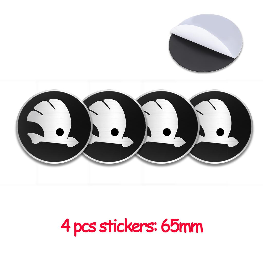 4pcs 55/65/56mm ABS Car Wheel Center Cap Hub Center Cap For Original Car Stickers For Skoda S Octavia Superb Kodiaq Karoq Scala JT3