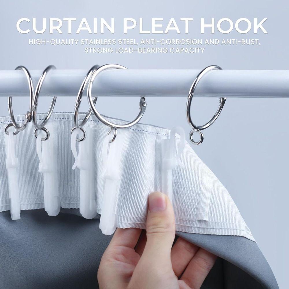 Plastic Plastic Curtain Hooks 85mm Pinch Pleated Curtain Drapery Pin Hook  For Window Curtain