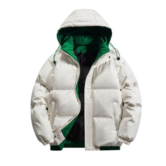 Пальто из хлопка с капюшоном и завязками на шнурке, с длинными рукавами, в стиле пэчворк, имитация двух частей, пуховое