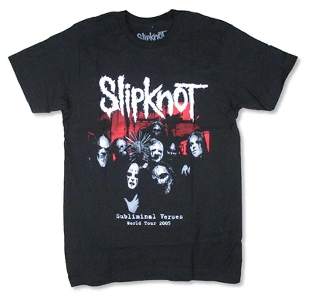 Slipknot-Subliminal Verses 2005 Мировой Тур-2X Черная Футболка