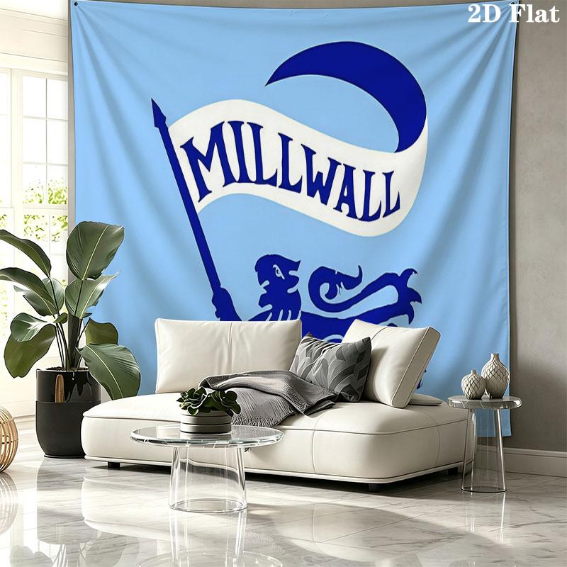Millwall FC Art Wall tapestry, aesthetic printed fabric blanket, suitable for bedroom, living room, and home decor.