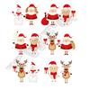 Christmas Deer Printed Heat Transfer Parches Iron On Printed Decoration Sticker Washable DIY Patches