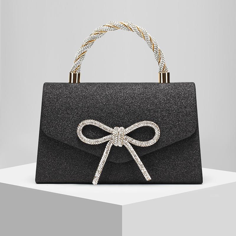 Новая Банкетная Клатч-Сумка Высокого Качества Универсальная Ромбовидная Цепочка-Бант Сумка Через Плечо для Вечернего Платья
