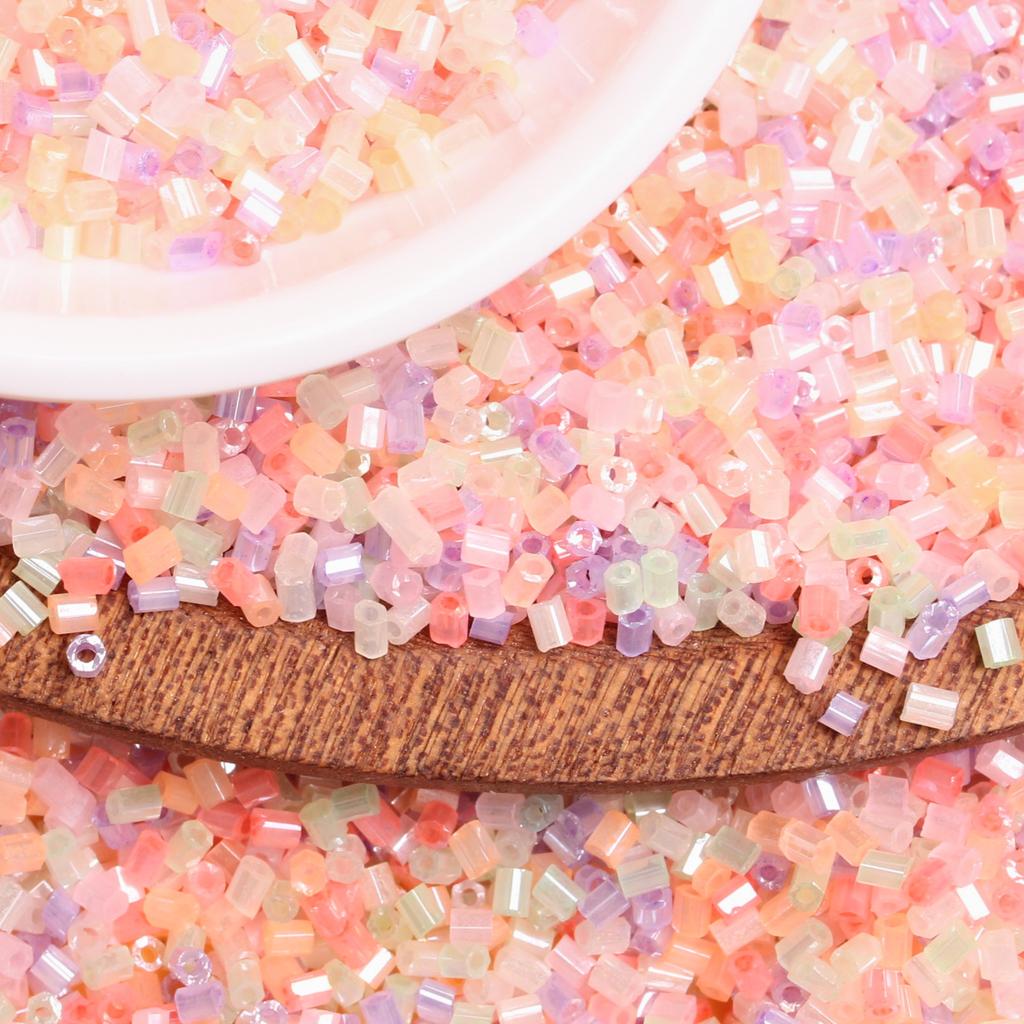 Около 52000 шт. цвет макарон, акриловые ювелирные изделия «сделай сам», аксессуары 2*3 мм, круглые бусины-трубки для изготовления браслетов