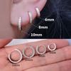1 Piece Exquisite Crystal Zircon Tiny Circle Hoop Earrings for Women Rainbow Cartilage Helix Tragus Earring Stud Body Piercing
