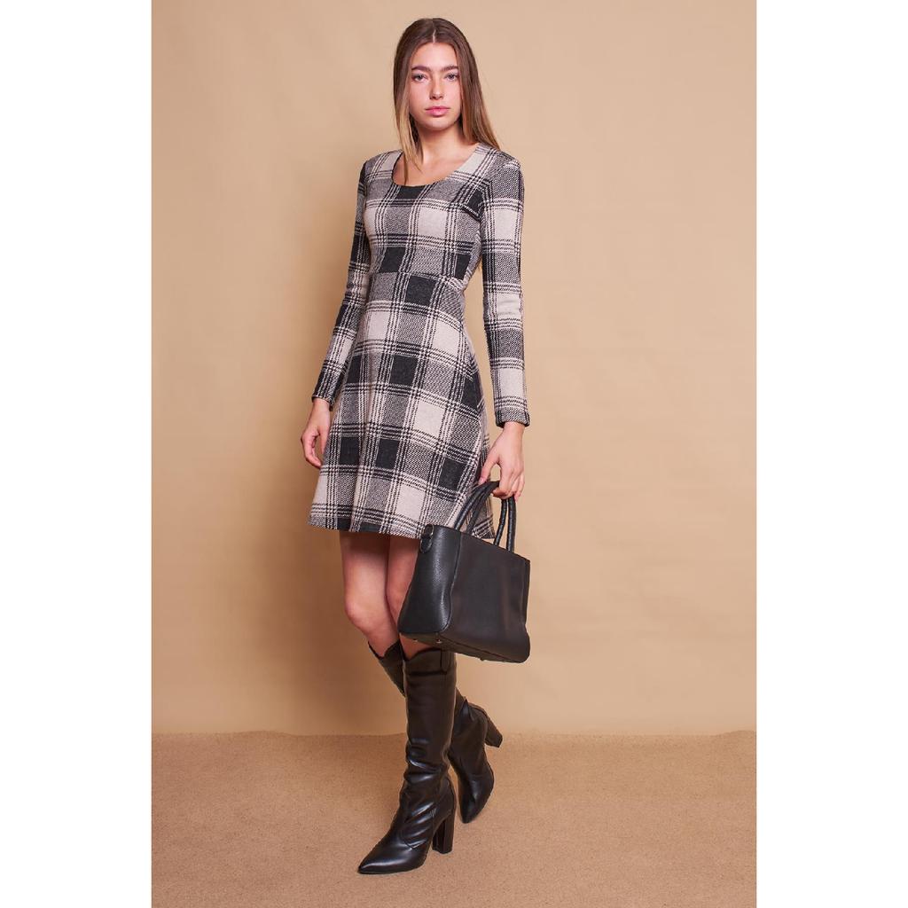 Зимняя юбка с рисунком, платье из гибкой ткани Kilos из шерсти, черная диагональ