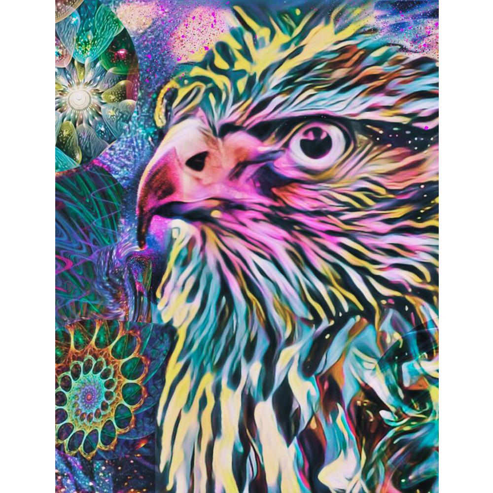 Полная площадь Алмазная картина Портрет Красочные животные Алмазная вышивка Волк Сова Пантера Изображение Стразы Вышивка Крестом Рождественские украшения