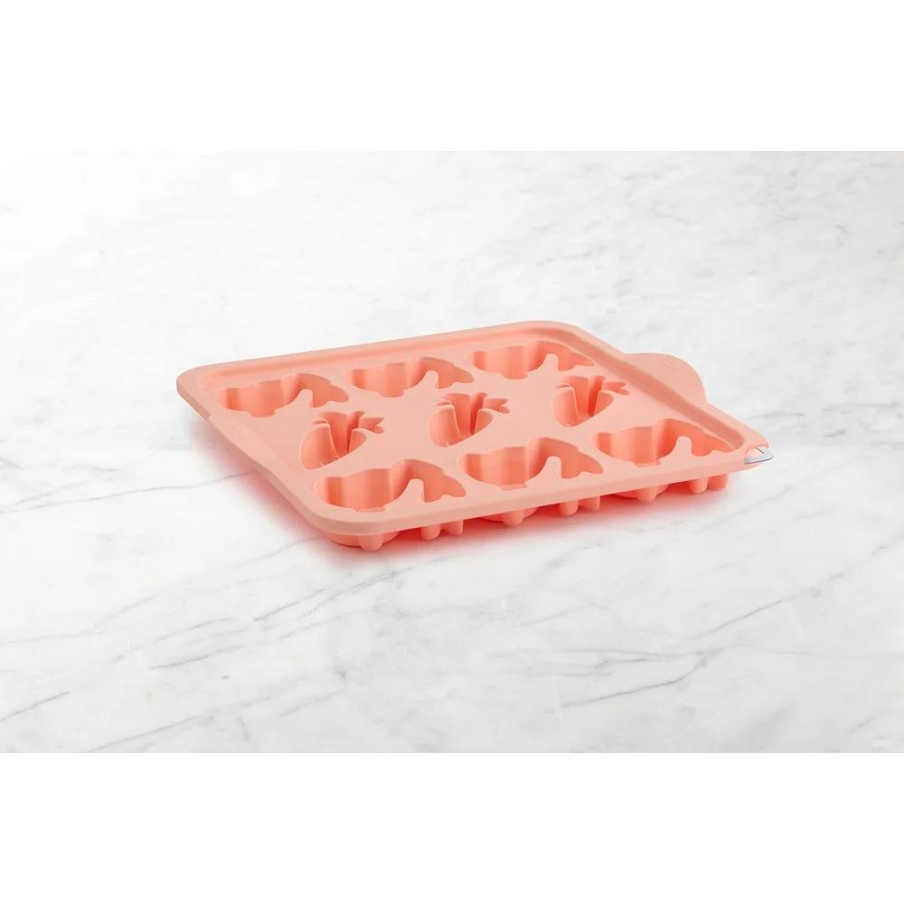 Розовая форма для маффинов на Пасху Прочный структурированный силикон Форма на 9 ячеек 2 штуки