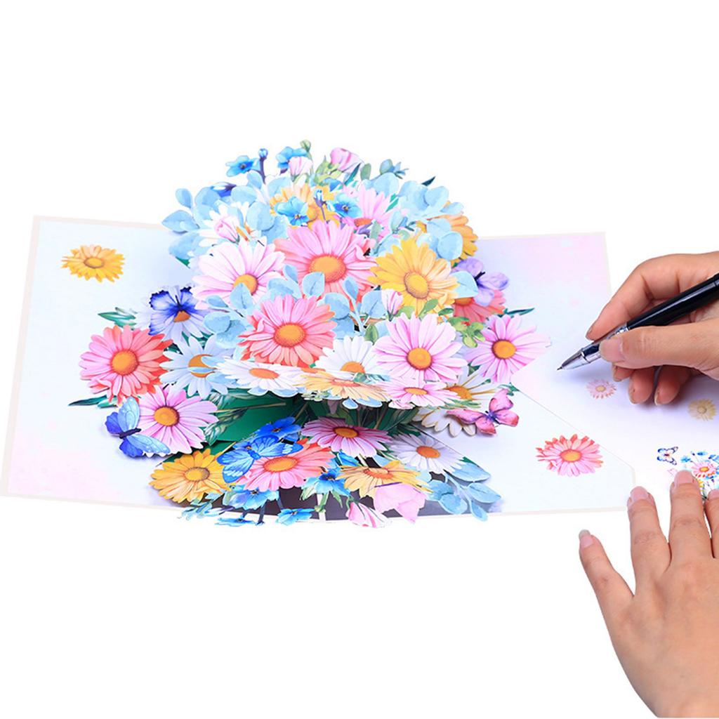 Intricate Handmade 3D Daisy Card Bright Daisies 3D Surprise Card Greeting Card for Birthday Christmas Mother Day