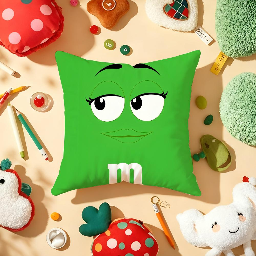 Милая Забавная Арт M-M&M'S Наволочка Плюшевая Ткань Мягкая Двусторонняя Печать Диван Теплая Зимняя Дом Детский Подарок Наволочка
