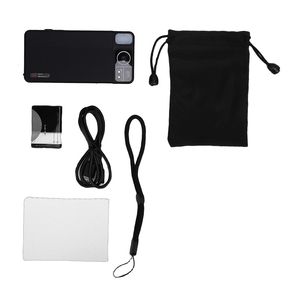 Digital Camera 4K 64MP 18X Digital Zoom Autofocus Portable 270° Flip Screen Vlog Camera for Travel