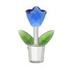Captivating Crystal Tulips Sculpture Glass Miniature Flower Decorative Figurine Ornament for Valentines Day Gift Giving
