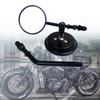 For Harley Dyna Bobber Chopper Old School 1982-2018 Up Black/Chrome 8mm Motorcycle Mirrors Short Stem 3"Round Rearview Mirror