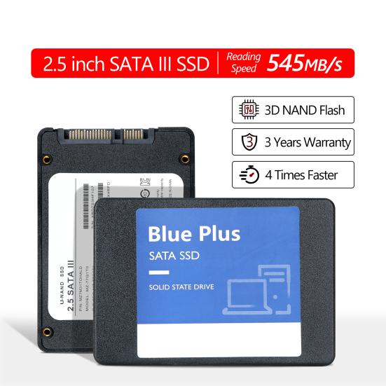 SATA III 2,5-дюймовый SSD Скорость чтения/записи до 545 МБ/с 530 МБ/с 1/2/4 ТБ Внутренний твердотельный накопитель Совместимый с ПК Компьютером Настольным компьютером Ноутбуком