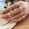 13 шт./компл. богемный модный регулируемый комплект колец в стиле ретро, ​​роскошное кольцо, женские ювелирные аксессуары
