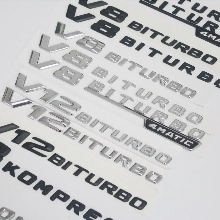 Боковые буквы Fender V8 V12 BITURBO KOMPRESSOR TURBO эмблемы значки для наклейки на автомобиль