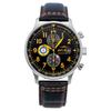 AVI-8 Hawker Hurricane Classic Chronograph Leather Strap Black Dial Quartz AV-4011-0Y Men's Watch