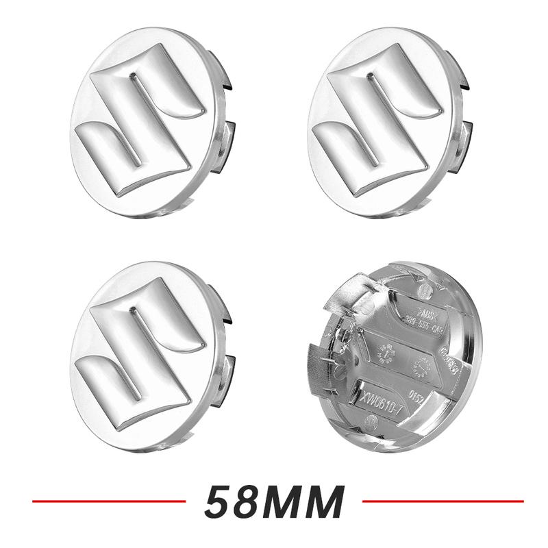 4pcs 54/58mm Car Wheel Center Hub Caps Cover Emblem For Suzuki Ignis Swift SX4 Samurai Grand Vitara Alto Jimny Auto Accessories