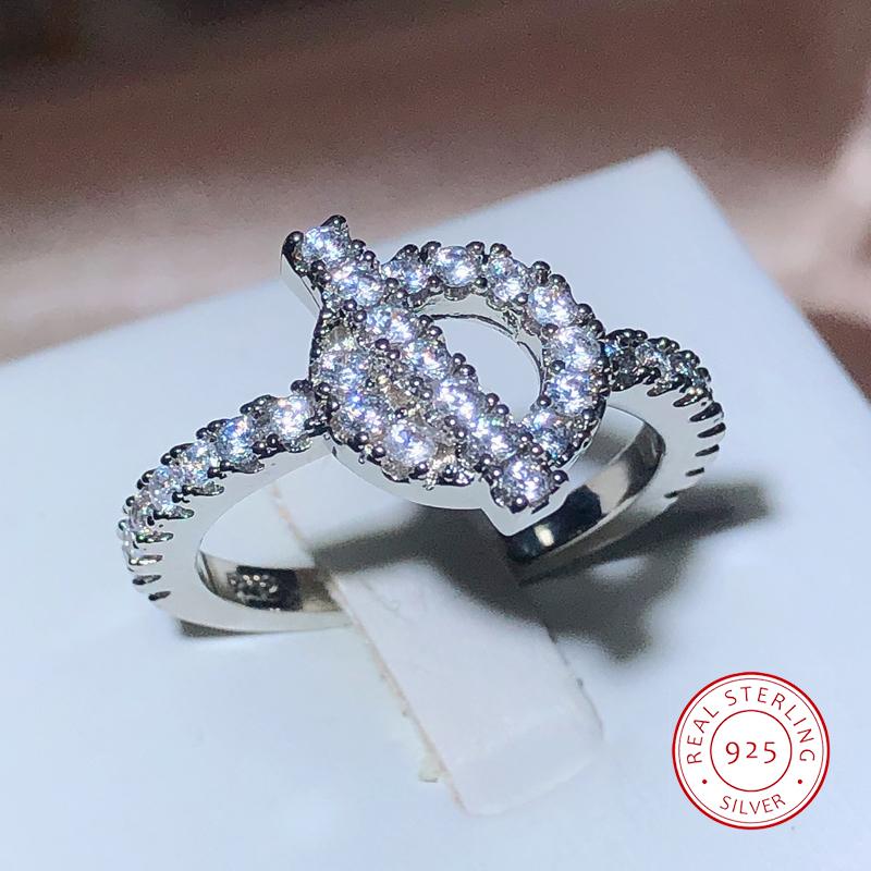 Кольца из кубического циркония AAA высокого качества, Роскошное модное кольцо с геометрическими символами для женщин, Свадебные брендовые ювелирные изделия в подарок