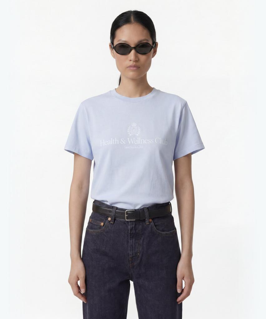 SPORTY&RICH H&W Crest T-Shirt Unisex - Ciel R265Aut017
