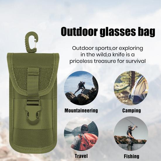 Портативная сумка для хранения очков с пряжкой, тактический контейнер для солнцезащитных очков для женщин и мужчин, жесткая сумка для путешествий на открытом воздухе, для очков