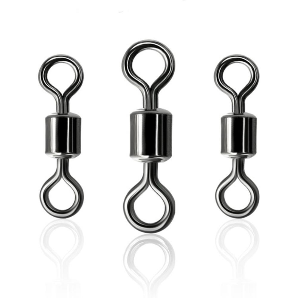 Steel Accessories Ball Bearing Barrel Fishing Rolling Swivel Ring Swivel Connector Fishing Gear
