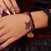Resin Halloween Hand Chain Gothic Crystal Beaded Bracelet Fashion Pumpkin Pendant Bracelets Gifts