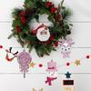 Cartoon 3D Christmas Ornaments Plastic Hanging Decor with Snowman Reindeer Lollipop Designs Festive Tree Decoration for Holiday Displays