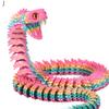 3D-печатная шарнирная змея, гибкая змея, украшение с зубами, игрушка для снятия стресса с домашнего питомца, декор для домашнего офиса