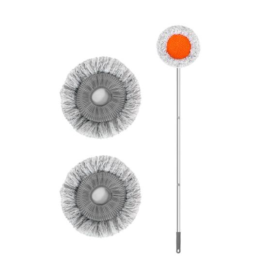 Flat Mop 360 Degree Rotatable Wall Ceiling Cleaning Mop with 3 Mop