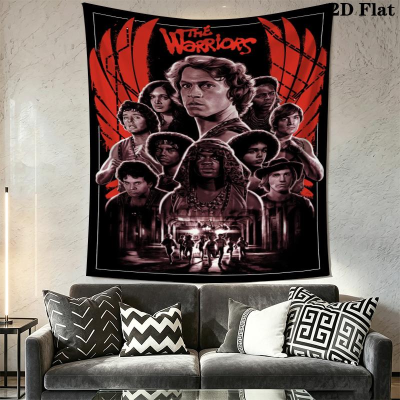 the warriors Wall Tapestry Aesthetic Wall Hanging Printed Fabric Blanket Decorative Tapestries for Bedroom Living Room Home Decor