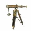 10" Antique Telescope With Wooden Tripod Collectible Maritime Decorative Brass
