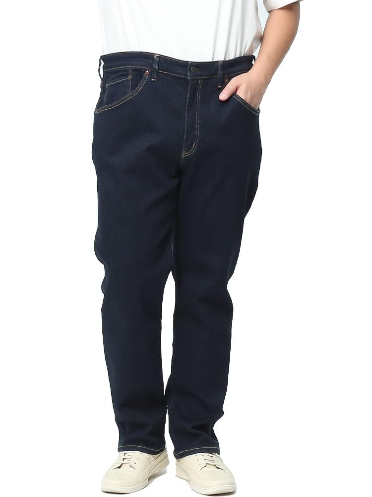 Edwin Sakazen Plus Size Super Stretch Straight One Size 48 Men's Abrasion-Resistant Jeans, CORDURA, Wash,