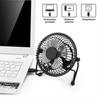 Mini USB Table Fan PC Silent Cooling 360° Pivoting Black